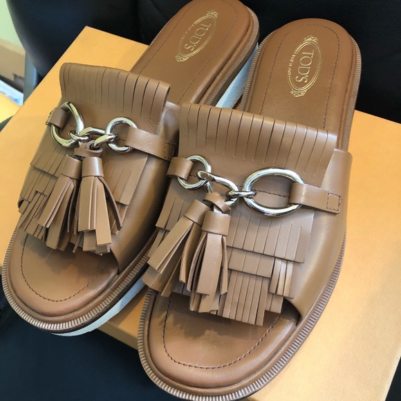❌SOLD❌Tod’s Leather sandals EU 39,5 US 8 with box - Picture 3 of 10